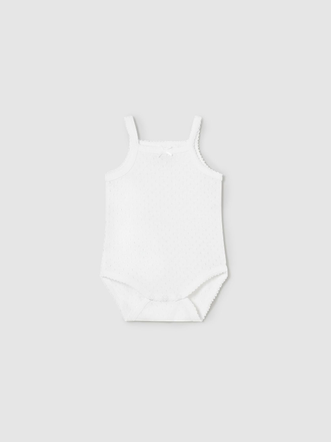 Body m/s traforato Neonata BIANCO 1790 -  NANU' BABY