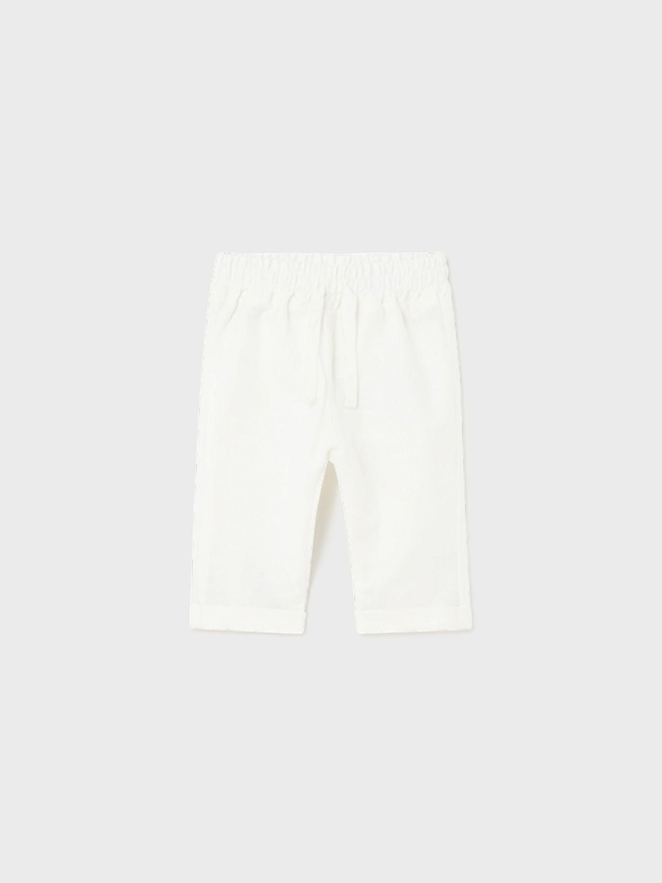 Pantalone lungo lino Bimbo BIANCO 1538 -  NANU' BABY