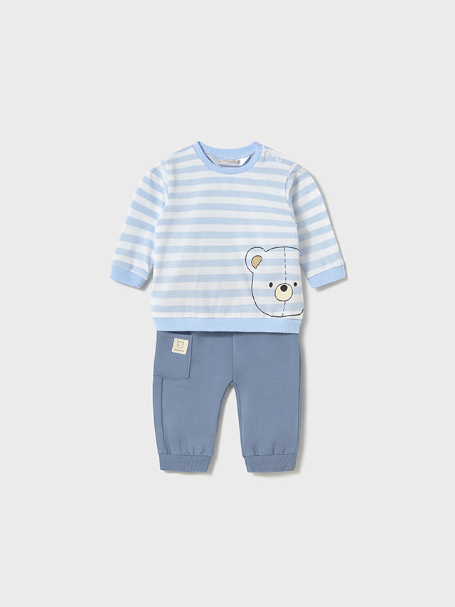 Completo  4 pezzi lungo Bimbo CIELO 1612 /C -  NANU' BABY