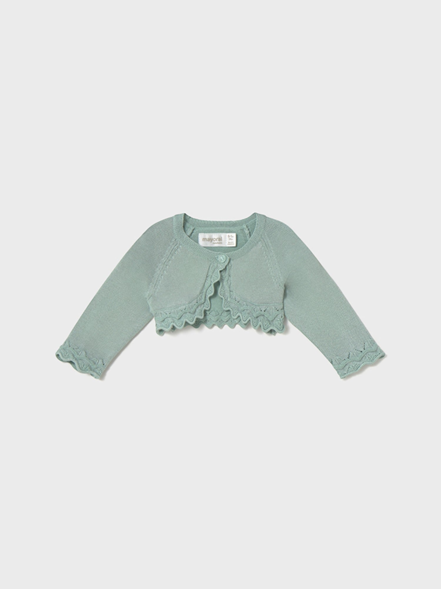 Giacchino in maglia basico Bimba VERDE 318 /V -  NANU' BABY
