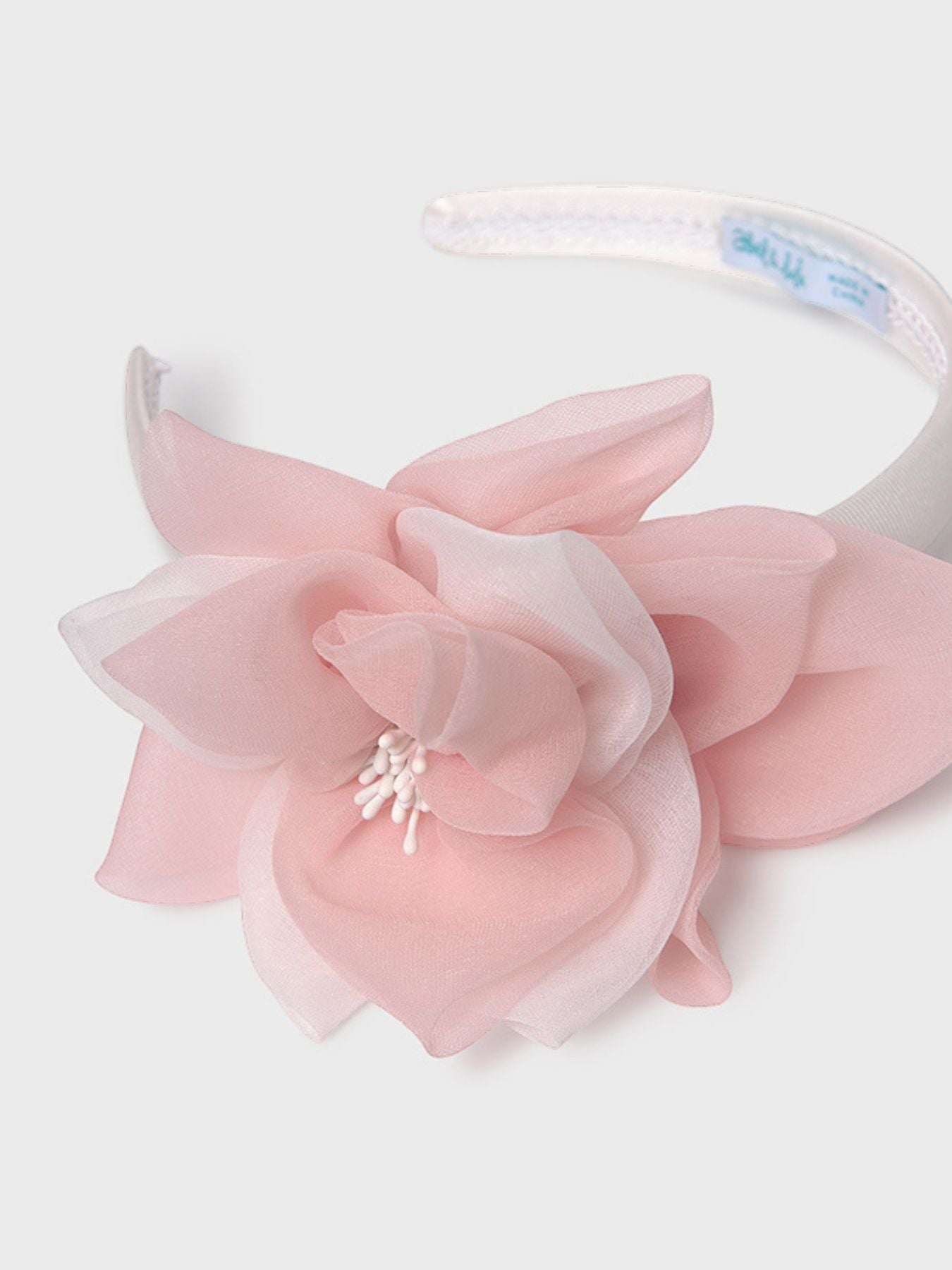 Cerchietto fiore organza  PANNA 5413 -  NANU' BABY