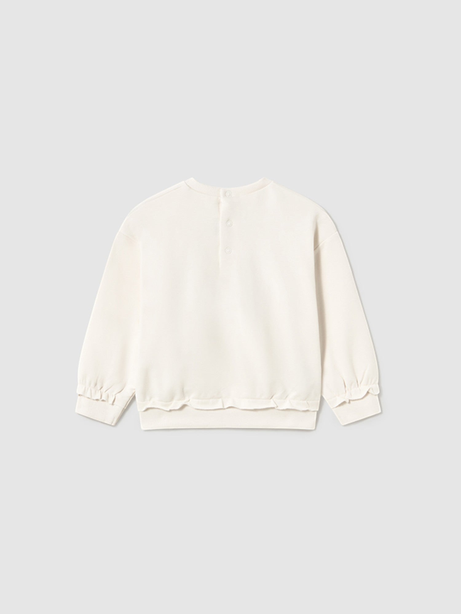 Pullover ricamato Bimba PANNA 1459/95 -  NANU' BABY