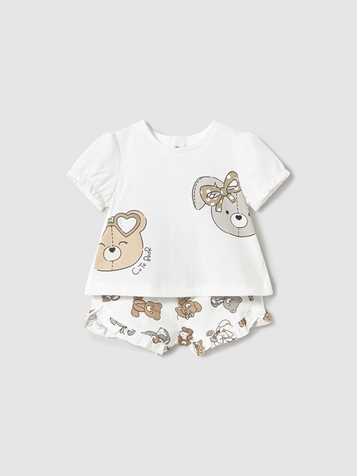 Completo short Bimba BEIGE 1256 /BE -  NANU' BABY