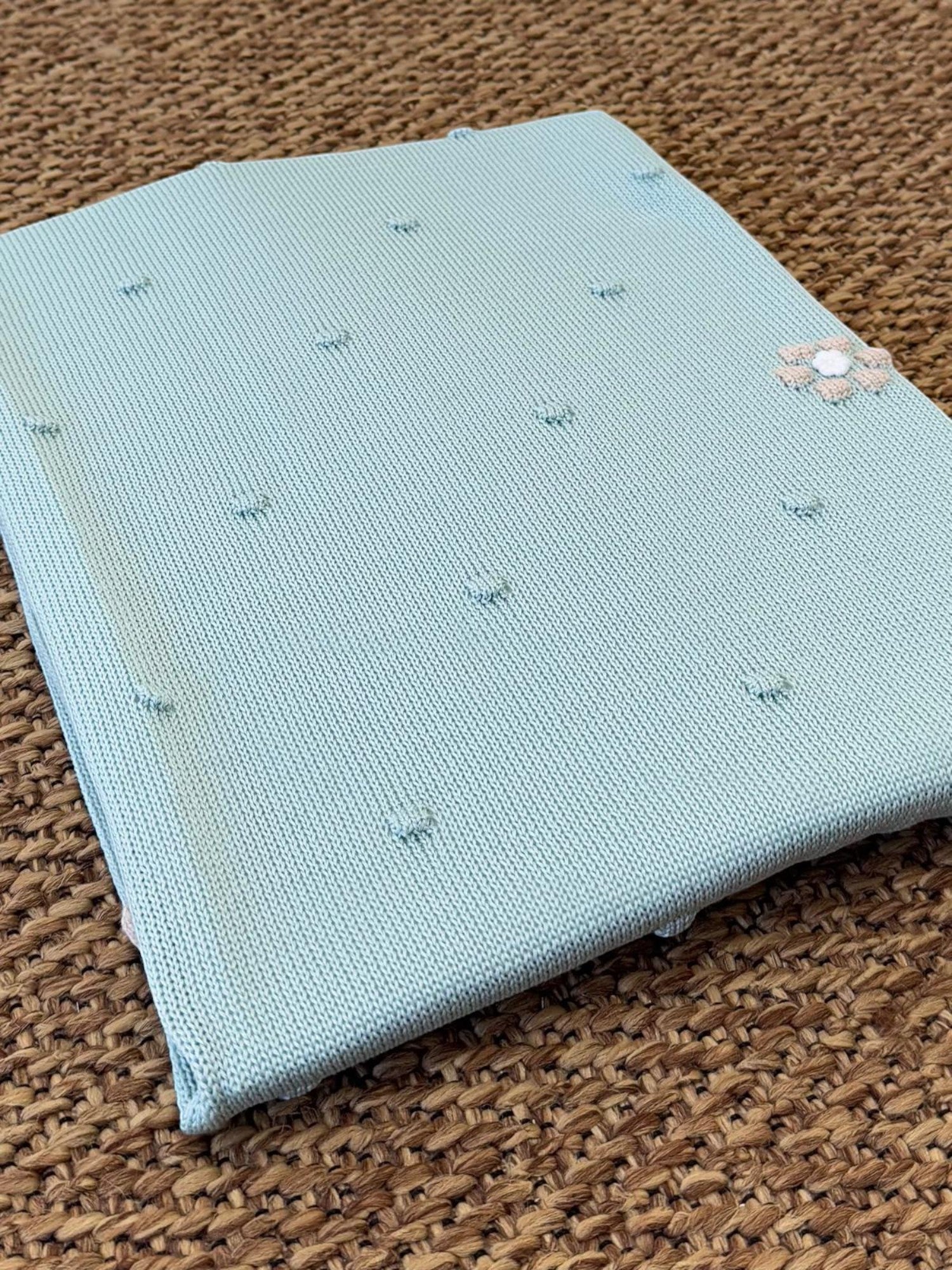Coperta Neonata VERDE SALVIA EB1780 -  NANU' BABY
