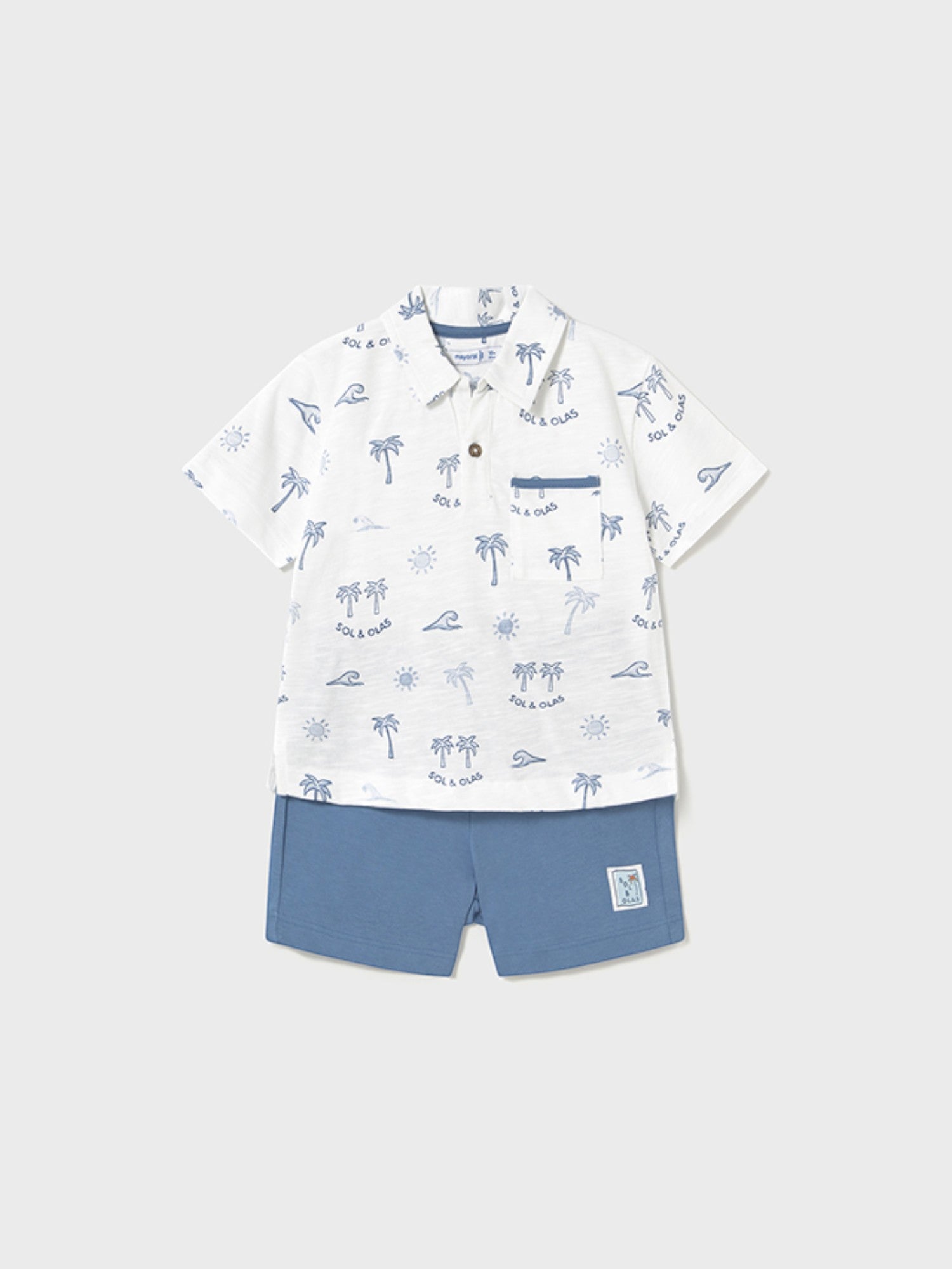 Compl. polo stampa Bimbo AZZURRO 1657/35 -  NANU' BABY