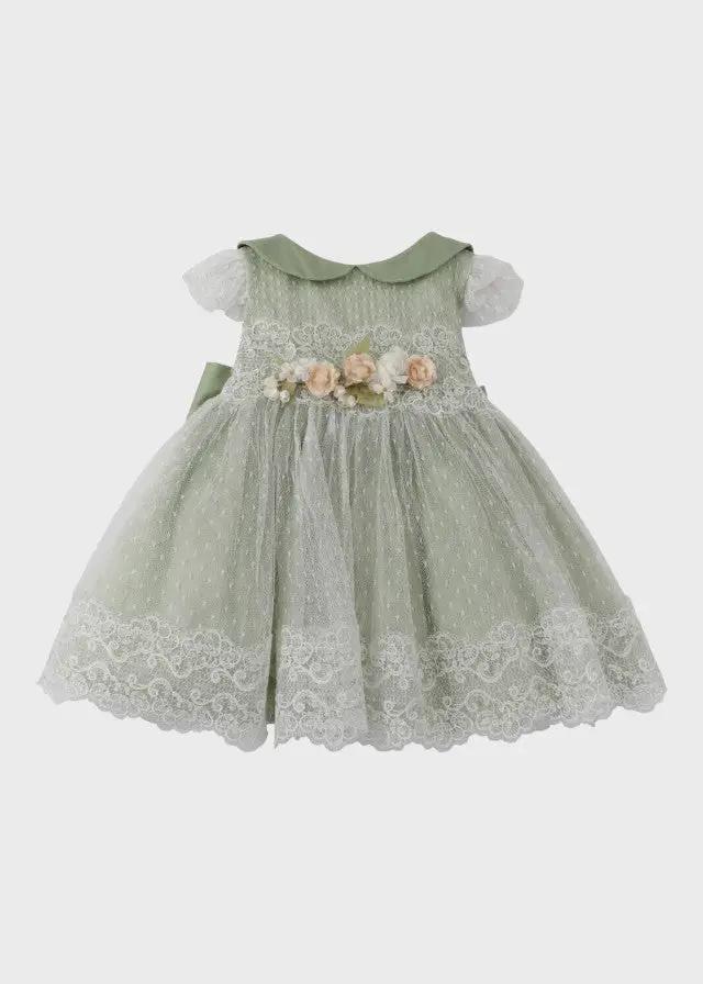 Abito Cerimonia Bimba Verde FB082/V by FLO' SARTORIA ITALIANA