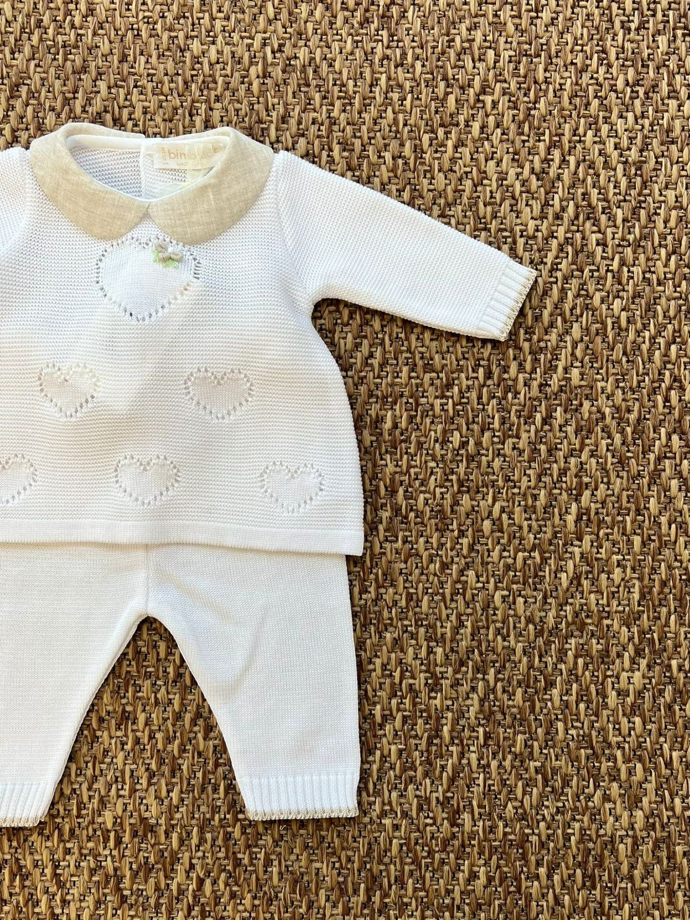 COMPLETO NASCITA Neonata BIANCO CUORE 7138 -  NANU' BABY