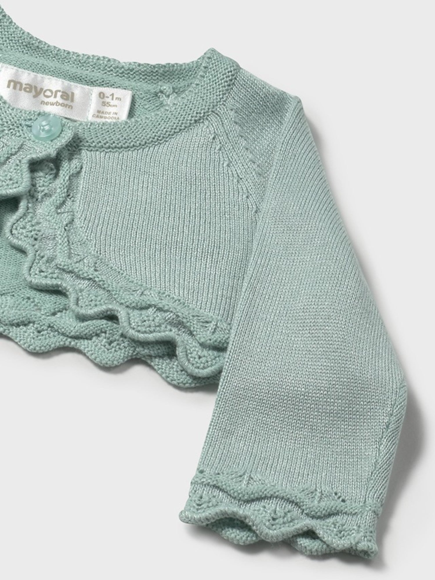 Giacchino in maglia basico Bimba VERDE 318 /V -  NANU' BABY