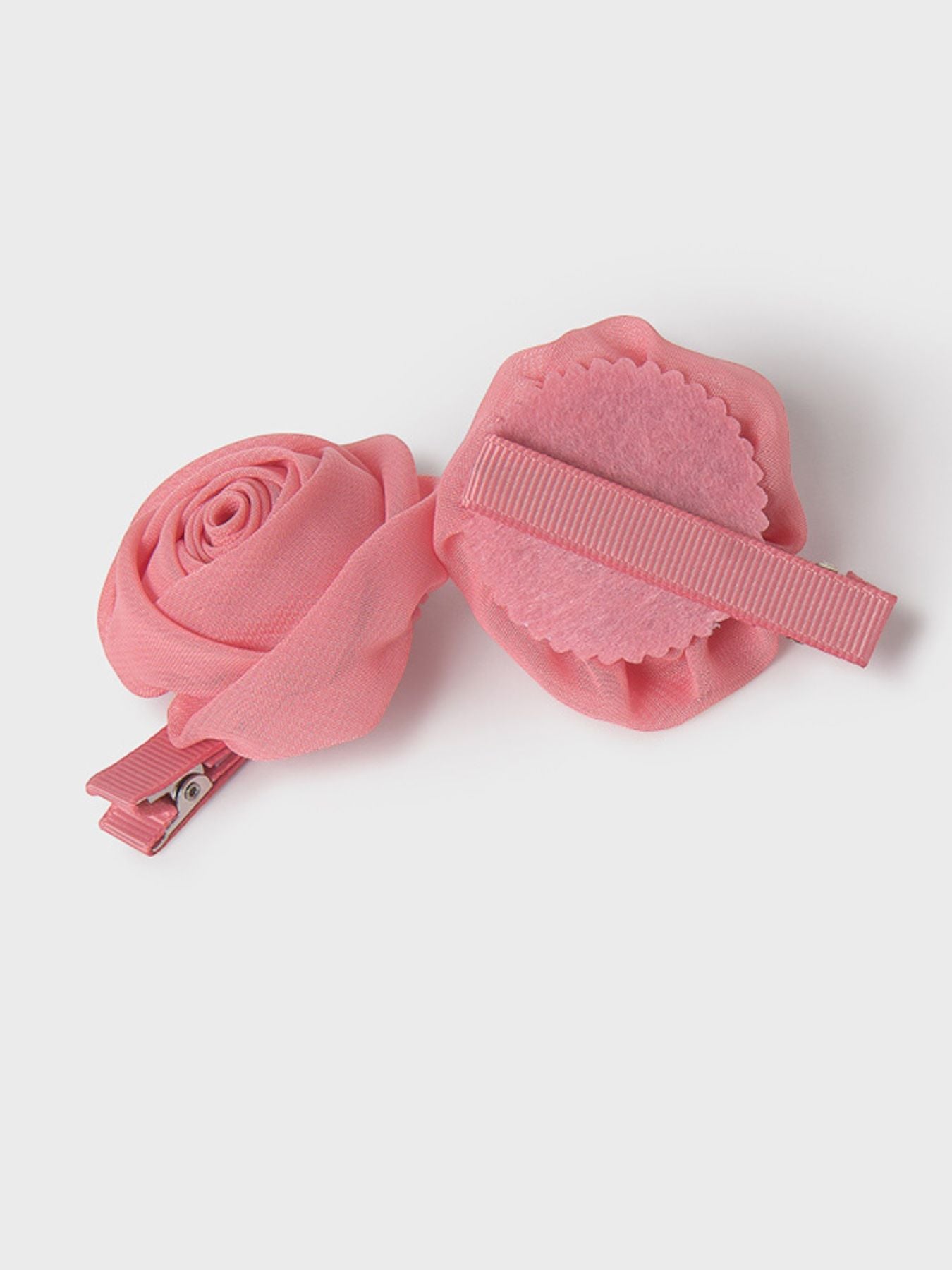 Set 2 fermagli fiori chiffon  ROSA 5411/S -  NANU' BABY