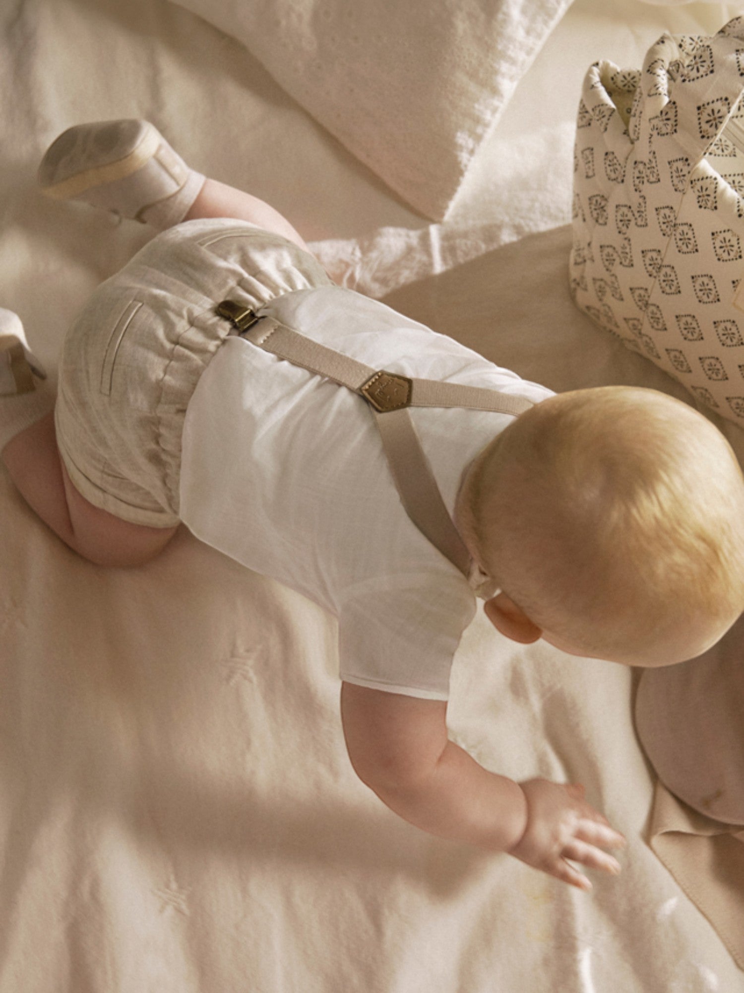 Completo pantalone  corto e maglia Bimbo AVORIO 1215 /A -  NANU' BABY