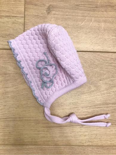 Cuffia 100% lana Neonata ROSA IP20CU -  NANU' BABY