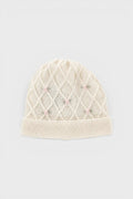 Cuffia Neonata Bianco ROSELLINE 605/3031 by BABY LORD