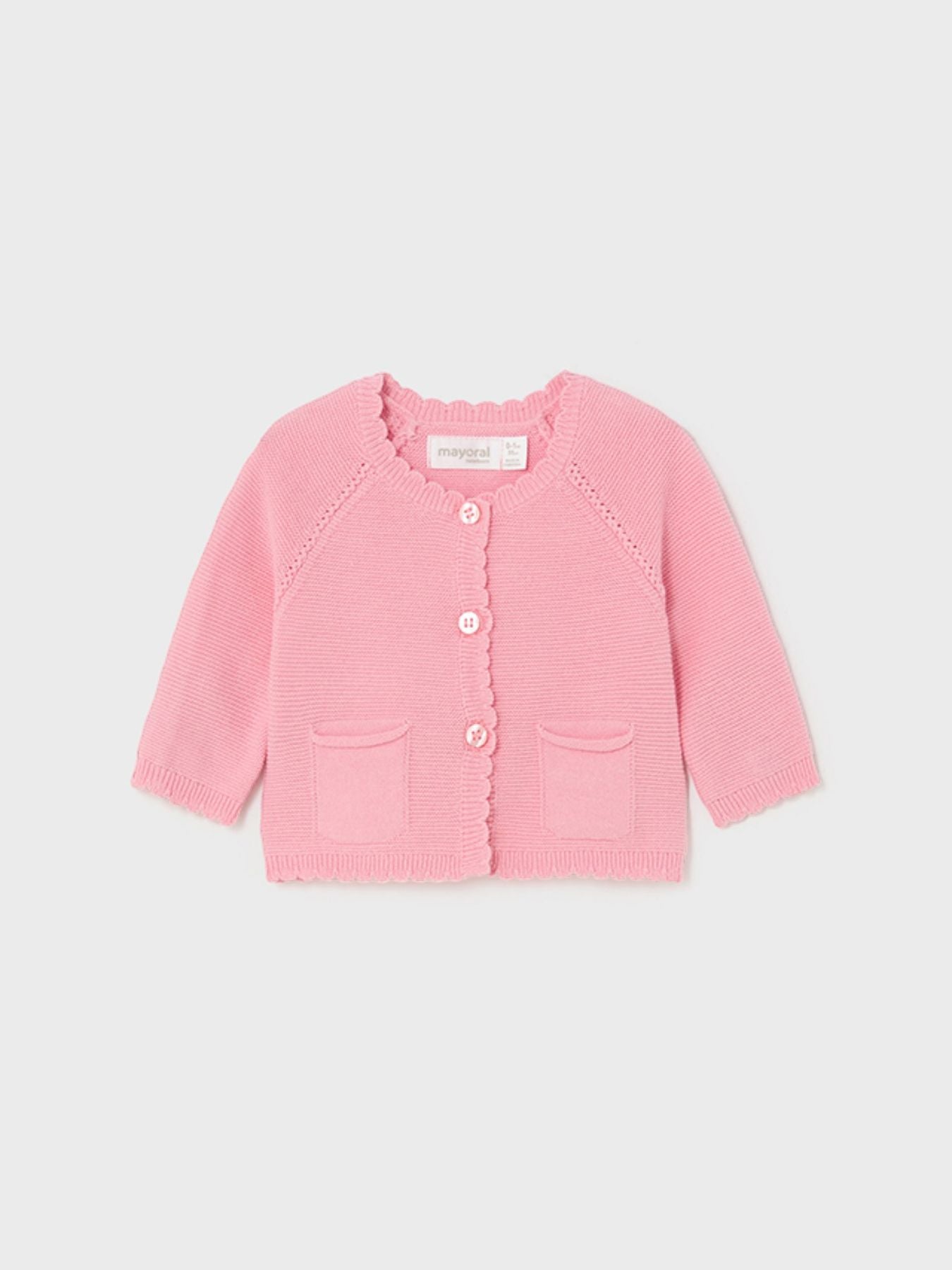 Giacchino lungo maglia Bimba ROSA 1376/R -  NANU' BABY