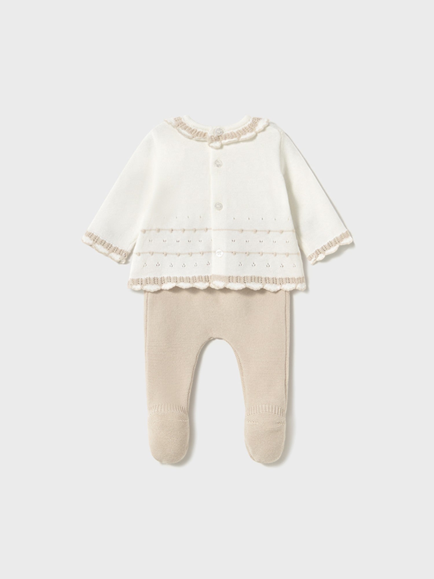 Completo ghettina maglia Neonata BEIGE 1587 /BE -  NANU' BABY