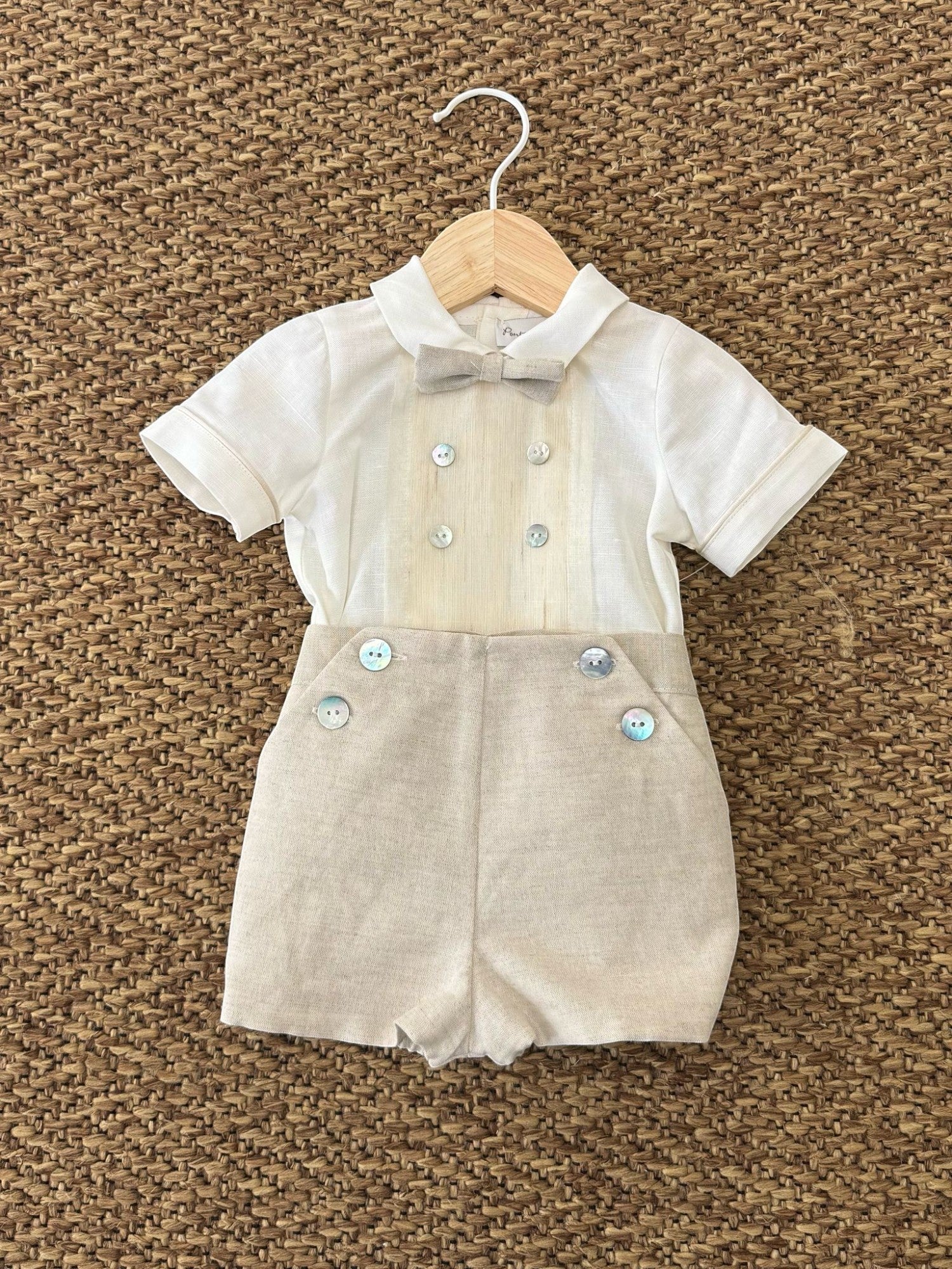 Completo Cerimonia Bimbo BEIGE 1/6322-B -  NANU' BABY