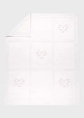 Coperta Neonata Bianco CUORI/154-B by BABY LORD