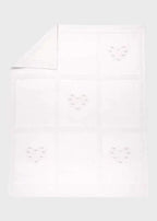 Coperta Neonata Bianco CUORI/154-B by BABY LORD
