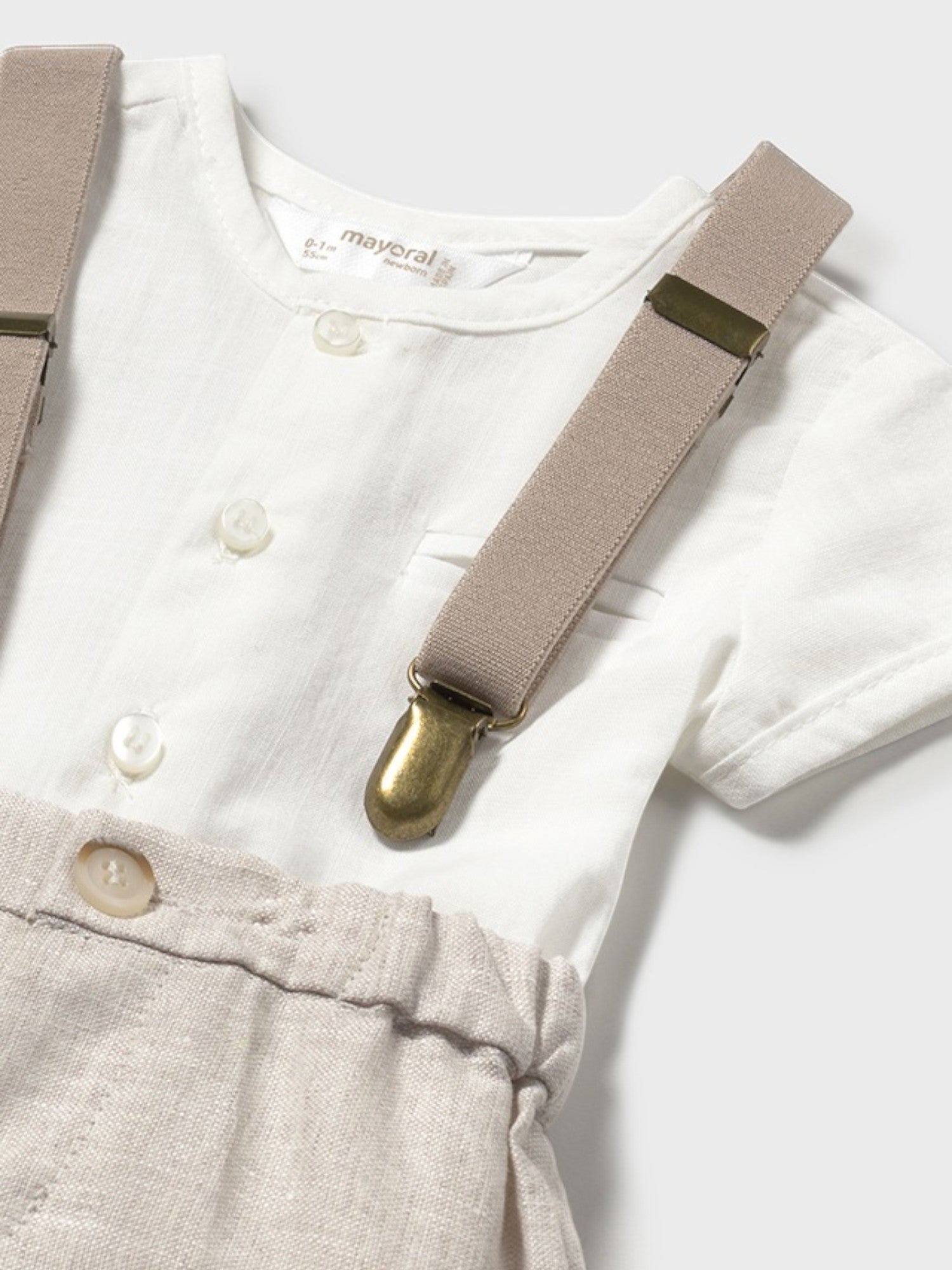 Completo pantalone  corto e maglia Bimbo AVORIO 1215 /A -  NANU' BABY