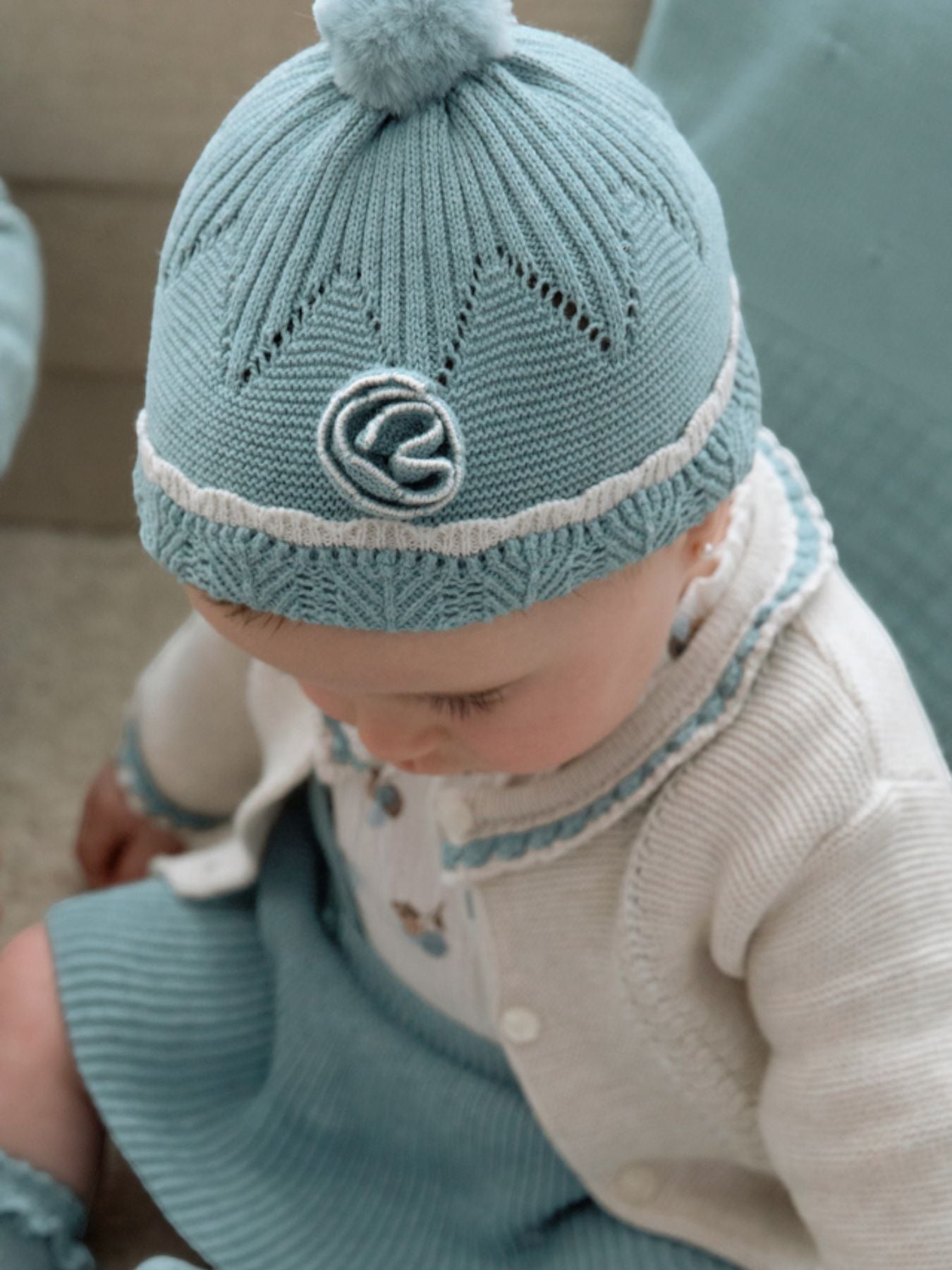 Compl. cappello e manopola  VERDE 2D-9767/V -  NANU' BABY