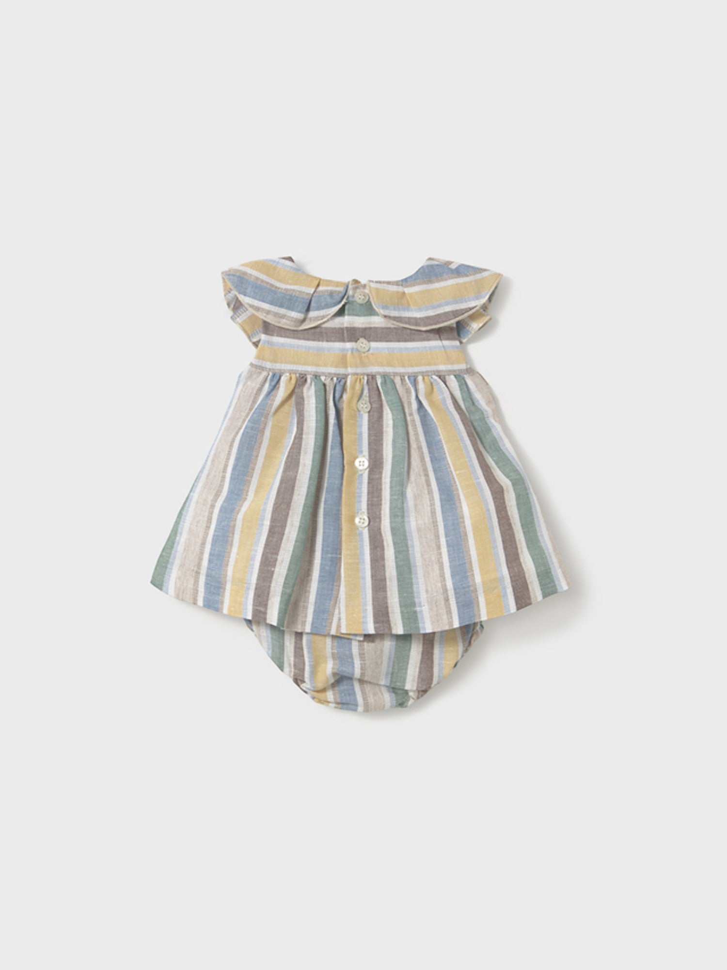 Abito righe lino Bimba MULTICOLORE 1855 /MU -  NANU' BABY