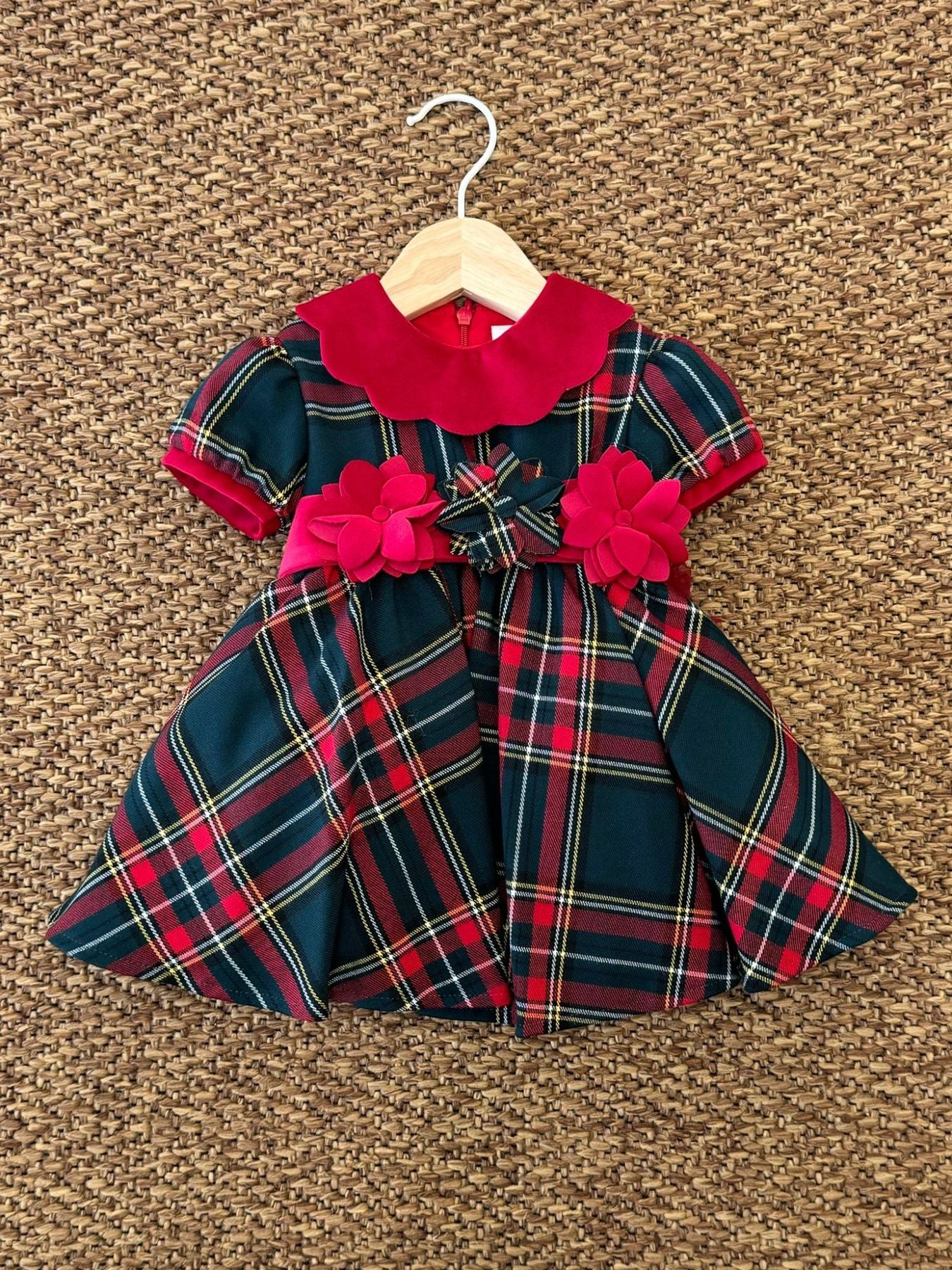 Abito Tartan Bimba VERDE IK313MC -  NANU' BABY