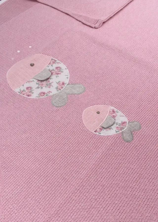 Coperta Neonata Rosa FISH AND FLOWER 197/M by BABY LORD