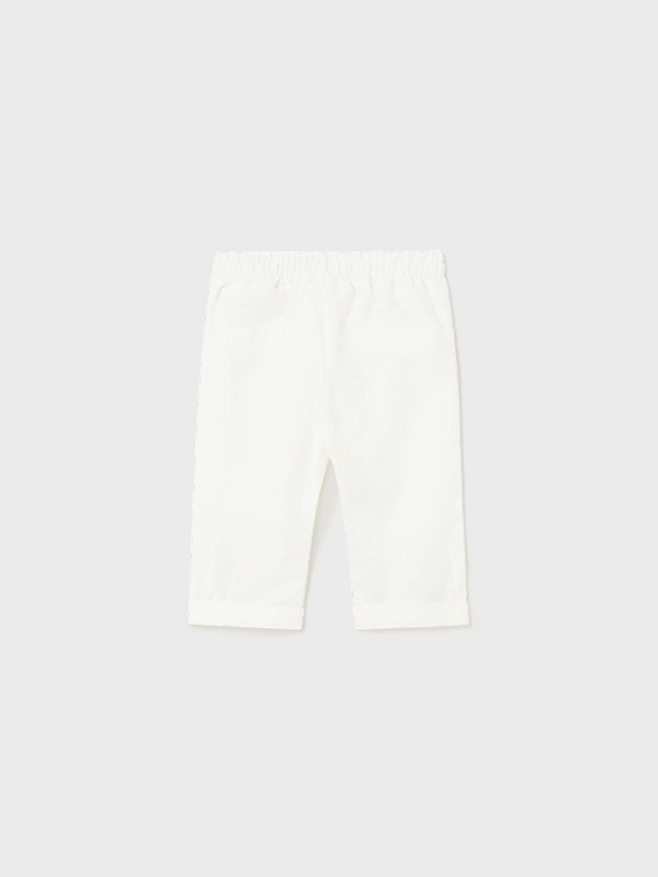 Pantalone lungo lino Bimbo BIANCO 1538 -  NANU' BABY