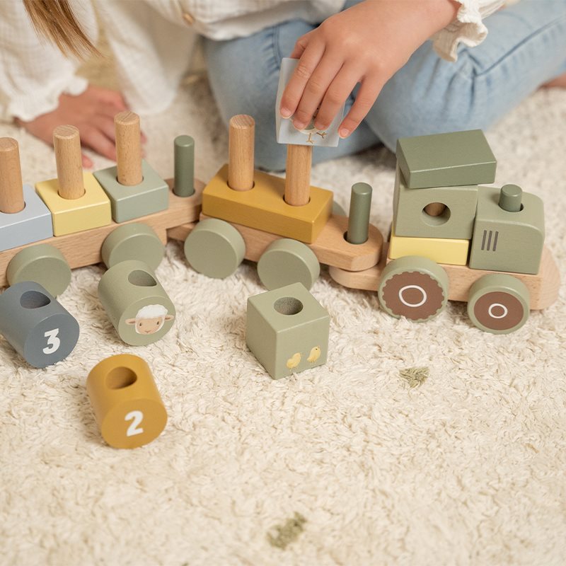 Trenino impilabile, trattore, piccola fattoria  MULTICOLORE LD7154 -  NANU' BABY