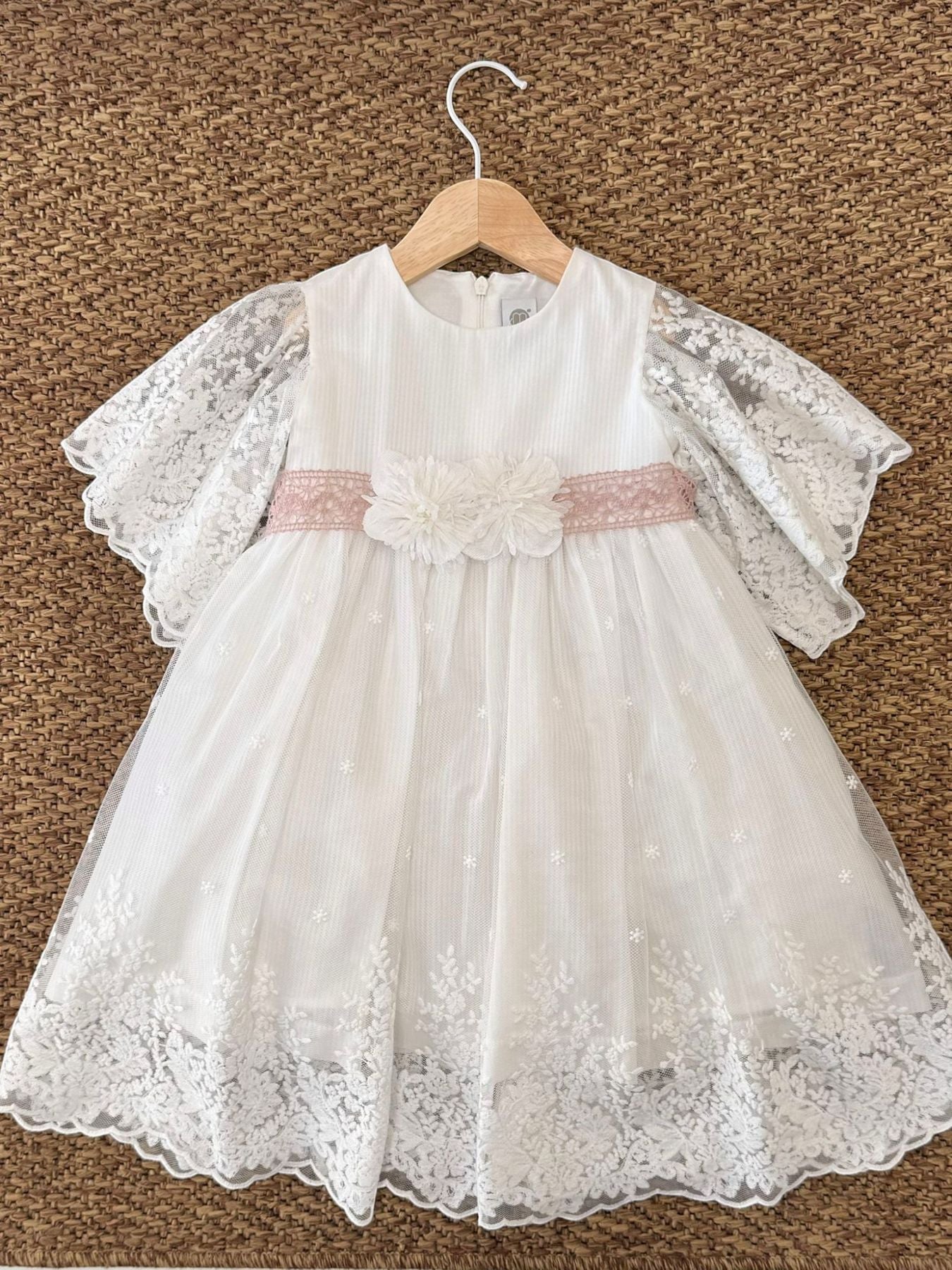 Abitino Pizzo Bimba VANIGLIA EM820 -  NANU' BABY