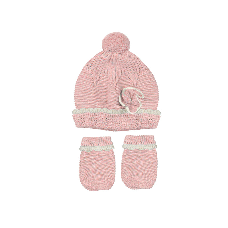 Compl. cappello e manopola  ROSA 2D-9767/RB -  NANU' BABY