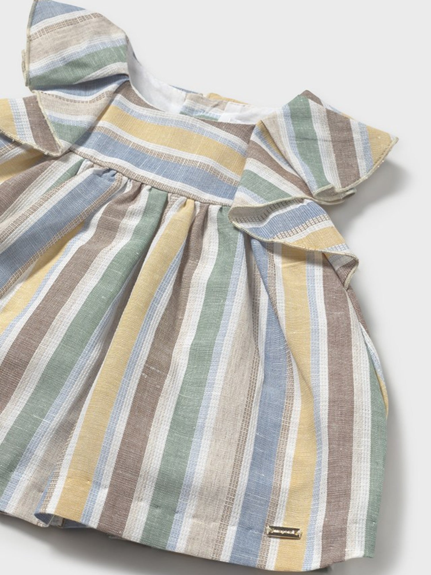 Abito righe lino Bimba MULTICOLORE 1855 /MU -  NANU' BABY
