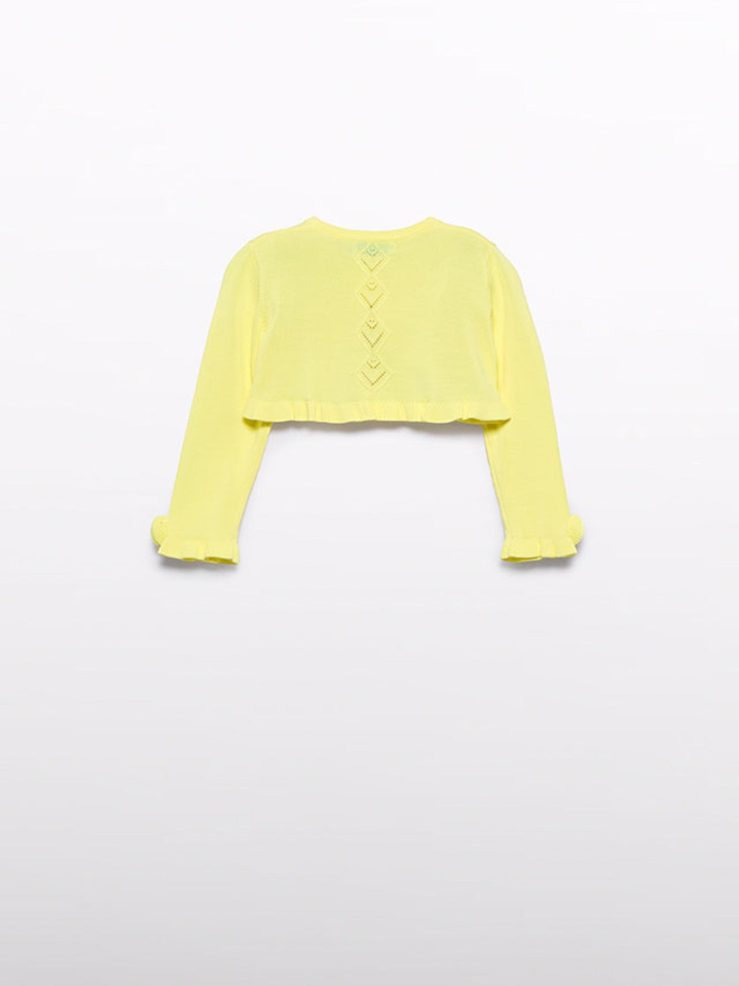 Cardigan tricot traforato Bimba GIALLO 5381 /13 -  NANU' BABY