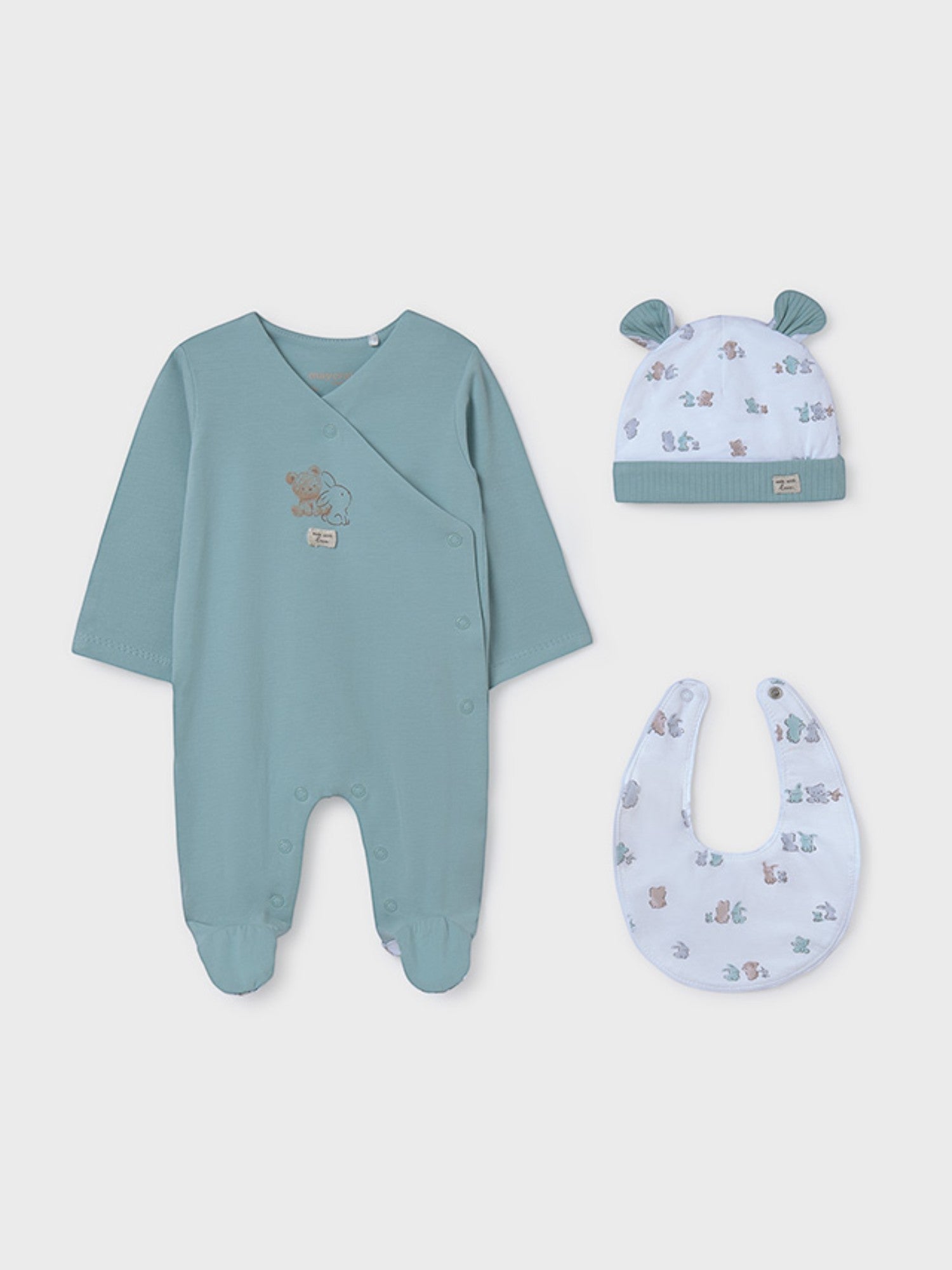 Set regalo pigiama Neonata VERDE 9907 /V -  NANU' BABY
