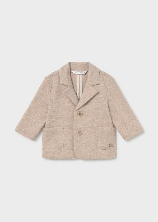 Chaquetita de punto para bebé beige de algodón 2411/37