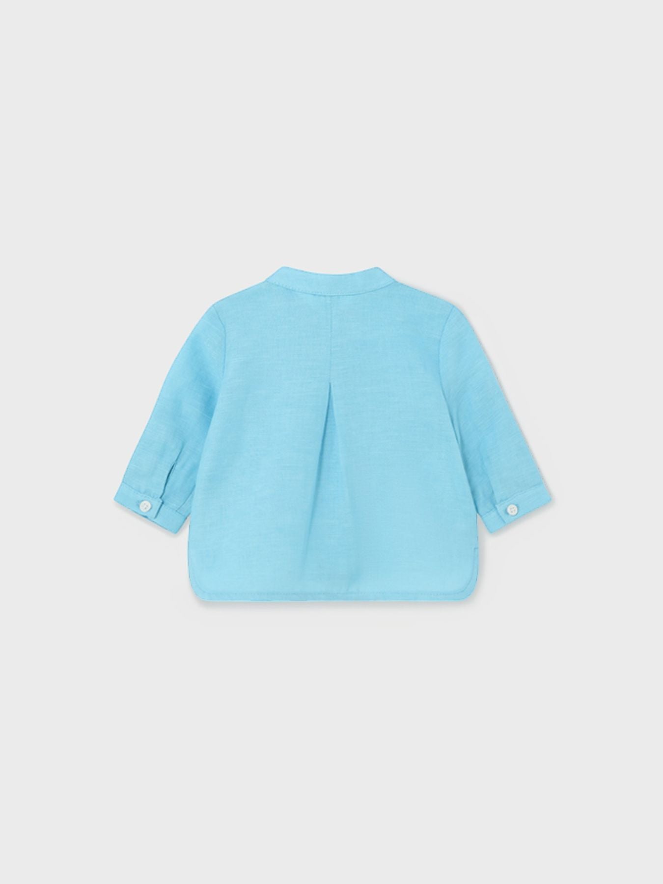 Camicia m/l collo coreano Bimbo TURCHESE 1195/C -  NANU' BABY
