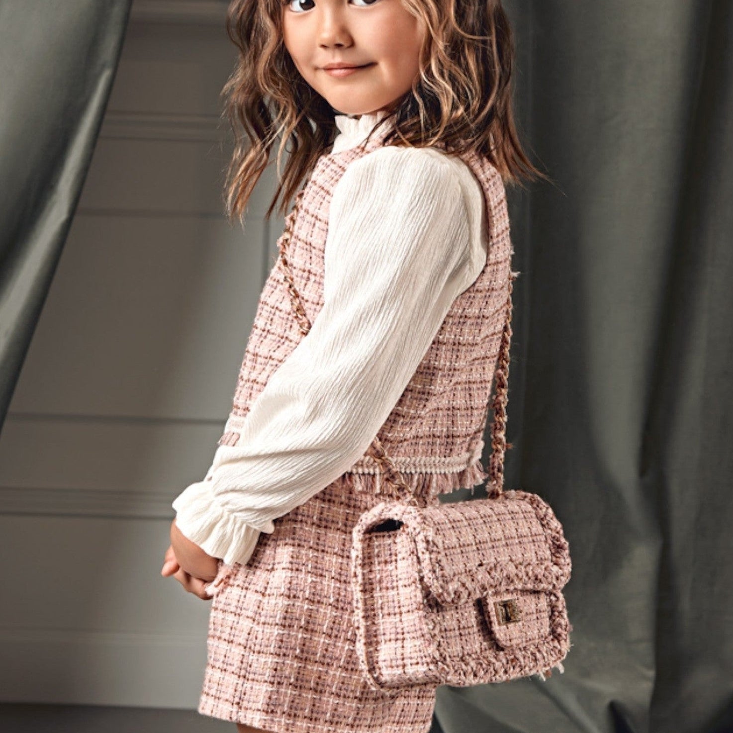 Compl. bermuda tweed Bimba Rosa 5727/8 -  NANU' BABY