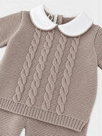Completo nascita Neonato Ecru BRAIDING 516/E by BABY LORD