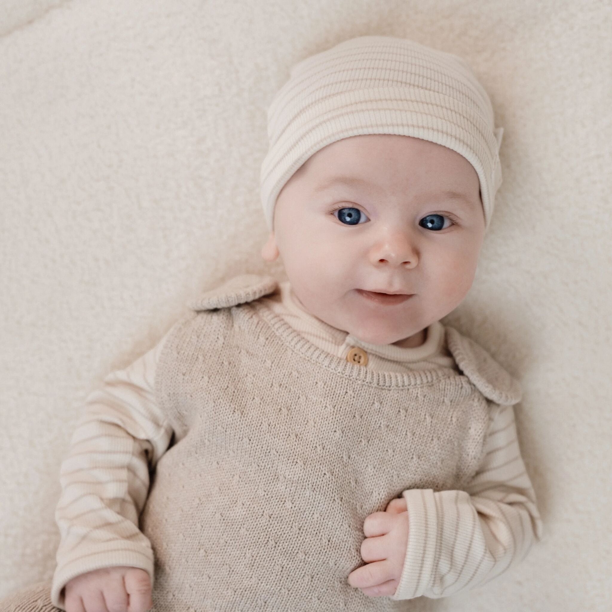 Baby Romper - Knitted, Beige, CL25293043