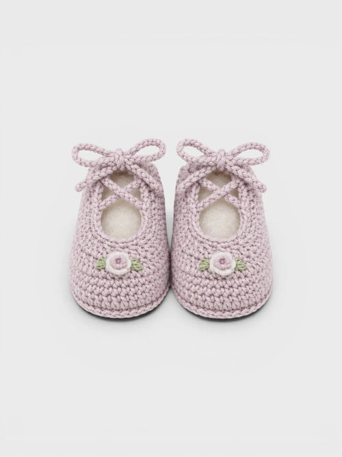 Babbucce Neonata Lilla JESSIE/SC by PICCOLA GIUGGIOLA
