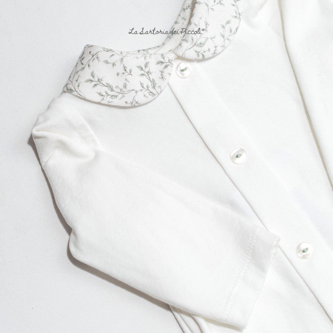 Tutina Neonata Ciniglia Panna SARTORIA DEI PICCOLI (cod. LTB1102)
