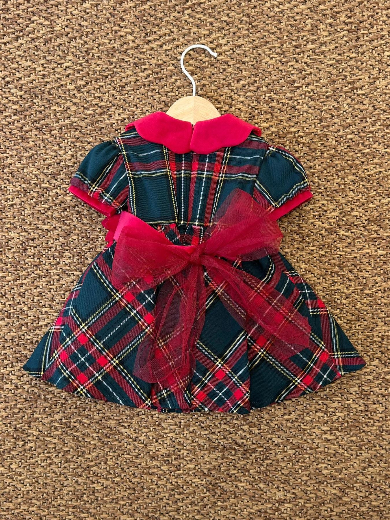 Abito Tartan Bimba VERDE IK313MC -  NANU' BABY