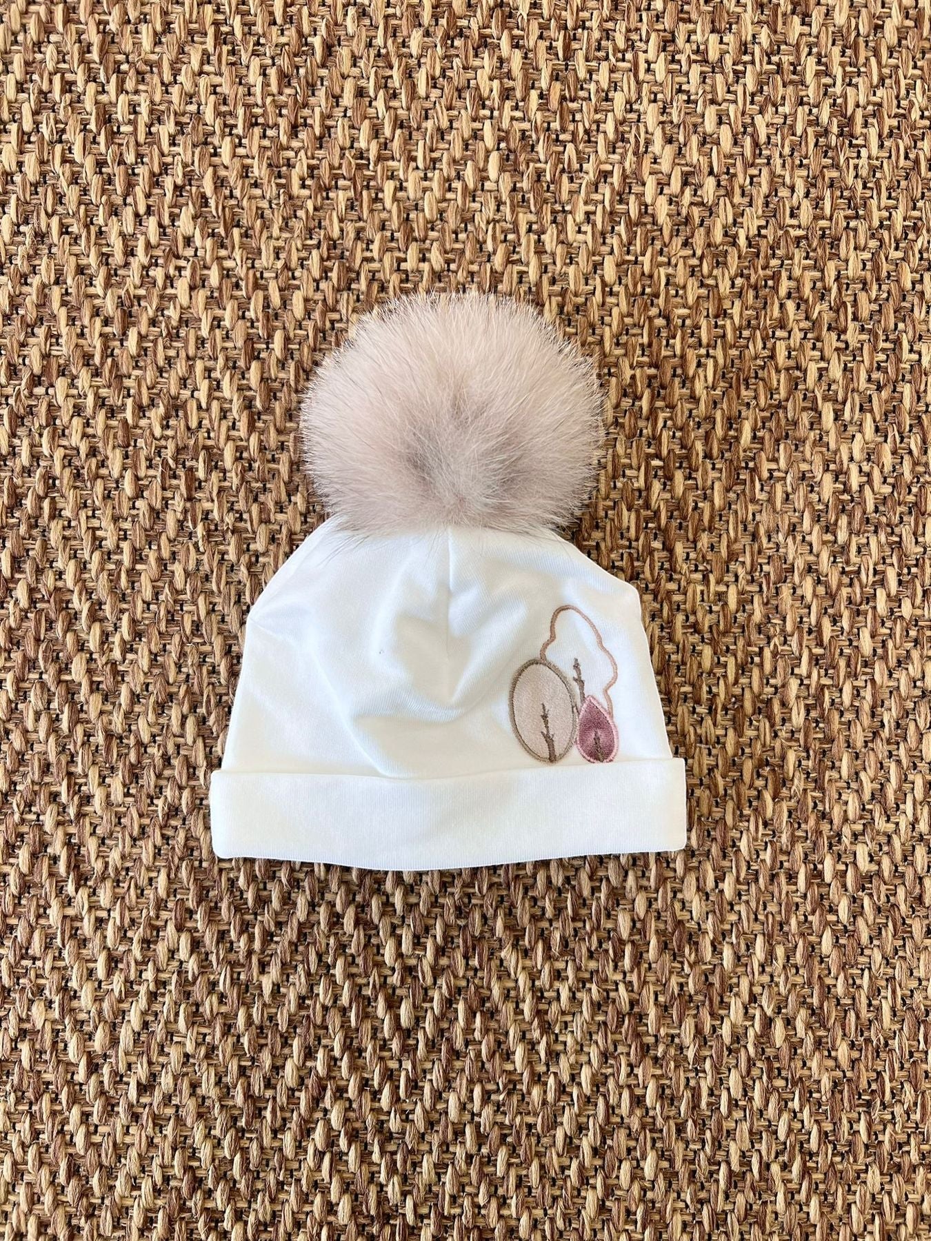 Cuffia Village Neonata VANIGLIA IB2773 -  NANU' BABY