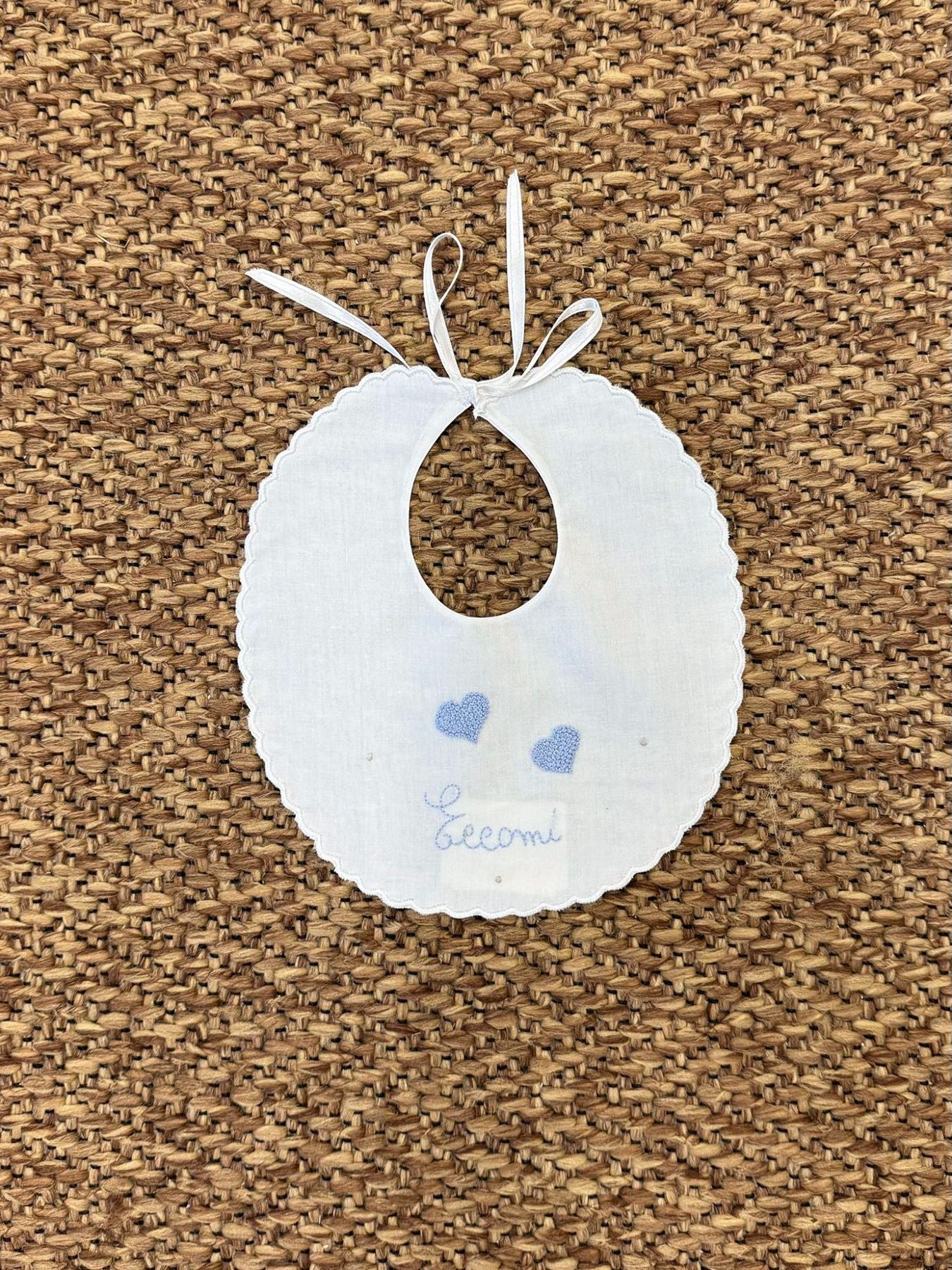 Bavetta "Eccomi" Neonato AZZURRO BV80A -  NANU' BABY