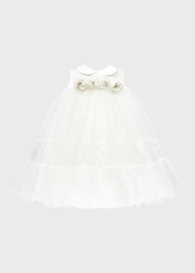 Abito Cerimonia Bimba Bianco FB099 by FLO' SARTORIA ITALIANA