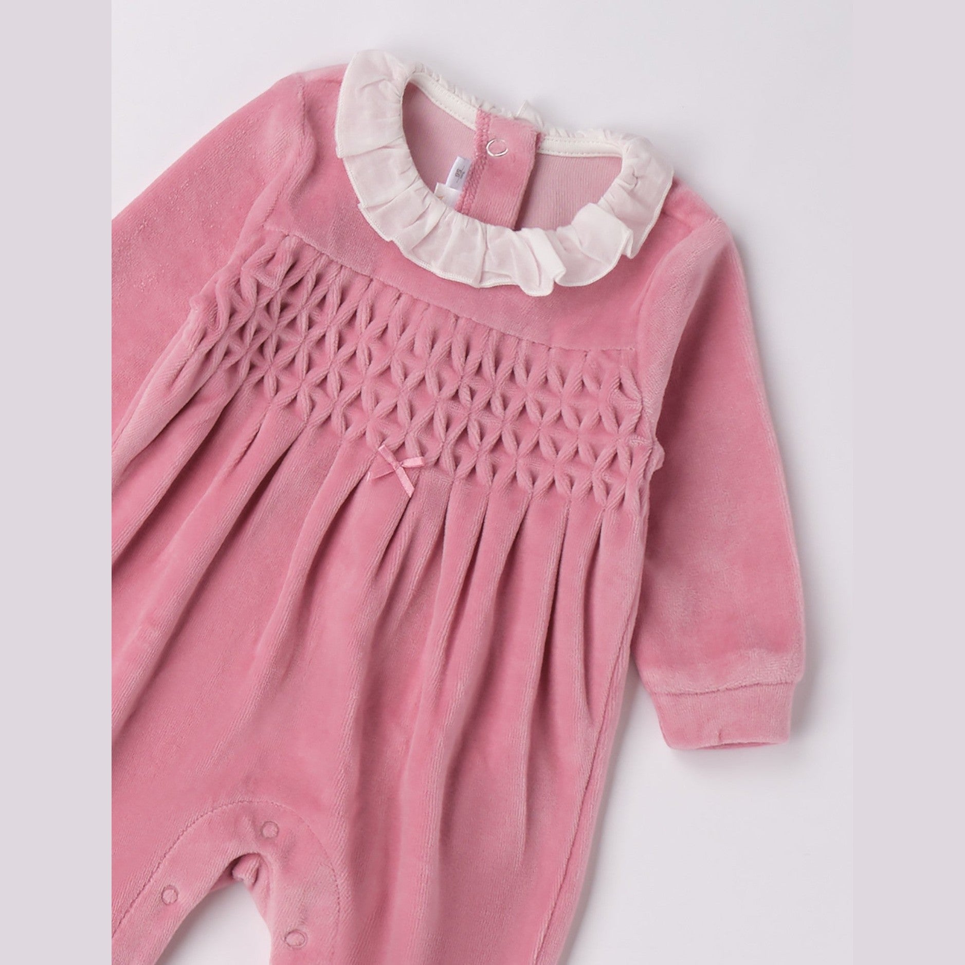 Tutina Intera Con Piede Neonata Rosa 3F754/2748 -  NANU' BABY