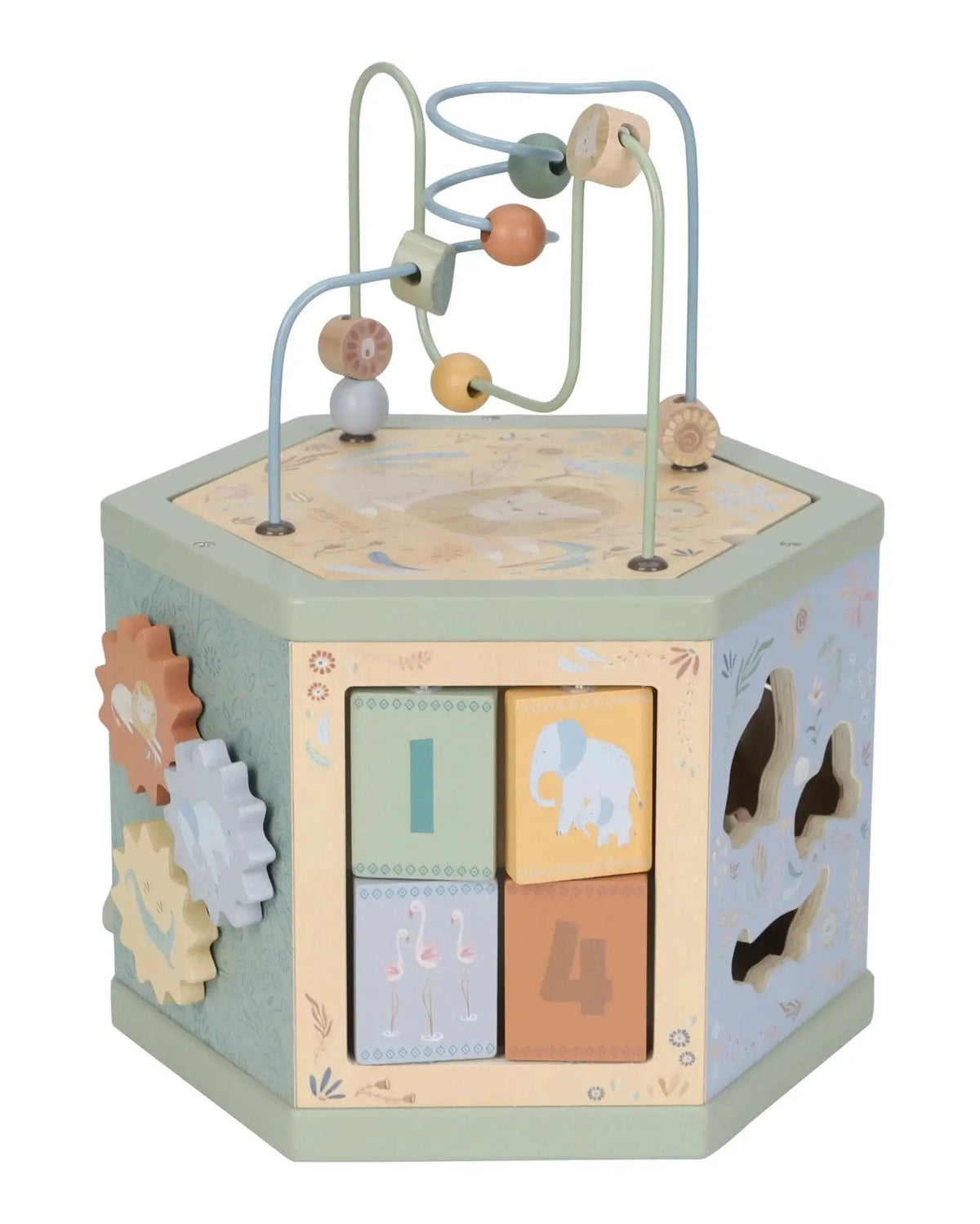 Cubo multiattività in legno Multicolore LD7431 by LITTLE DUTCH