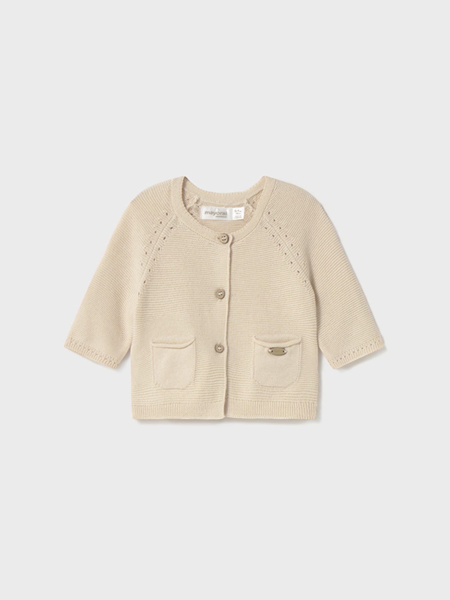 Giacchino lungo maglia Bimba BEIGE 1307 /BE -  NANU' BABY