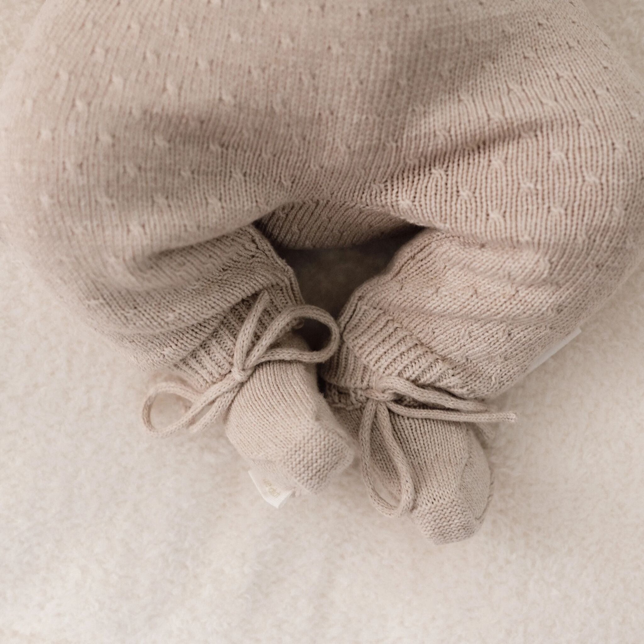 Baby Romper - Knitted, Beige, CL25293043