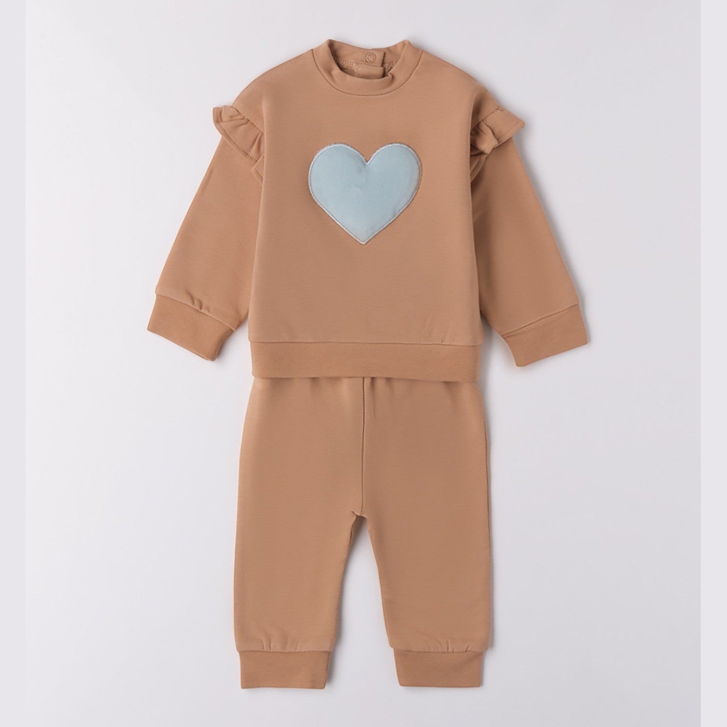 Tuta Jogging Due Pezzi Bimba Beige 3F776/945 -  NANU' BABY