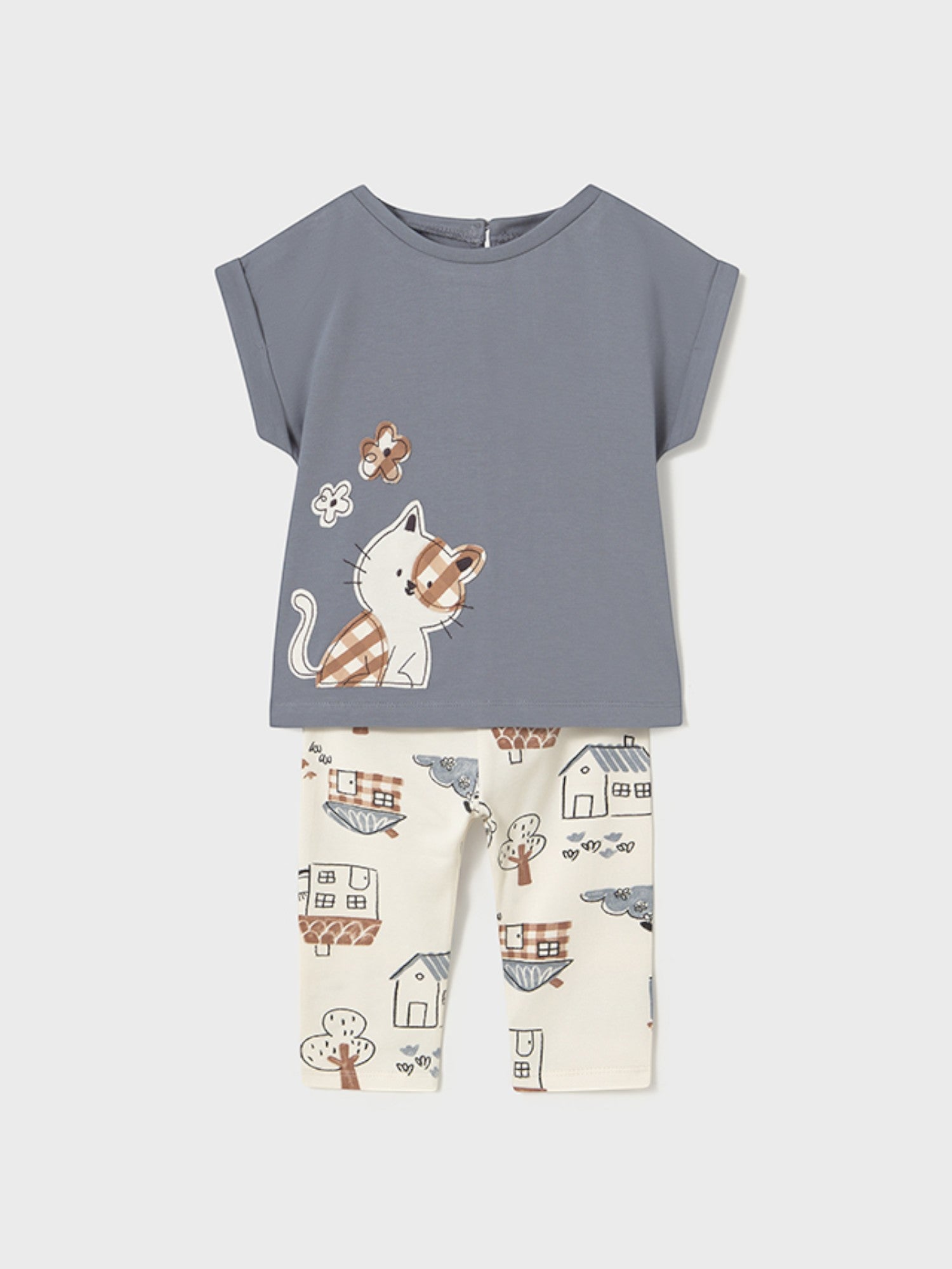Comp.leggings stampato Bimba GRIGIO 1738/33 -  NANU' BABY